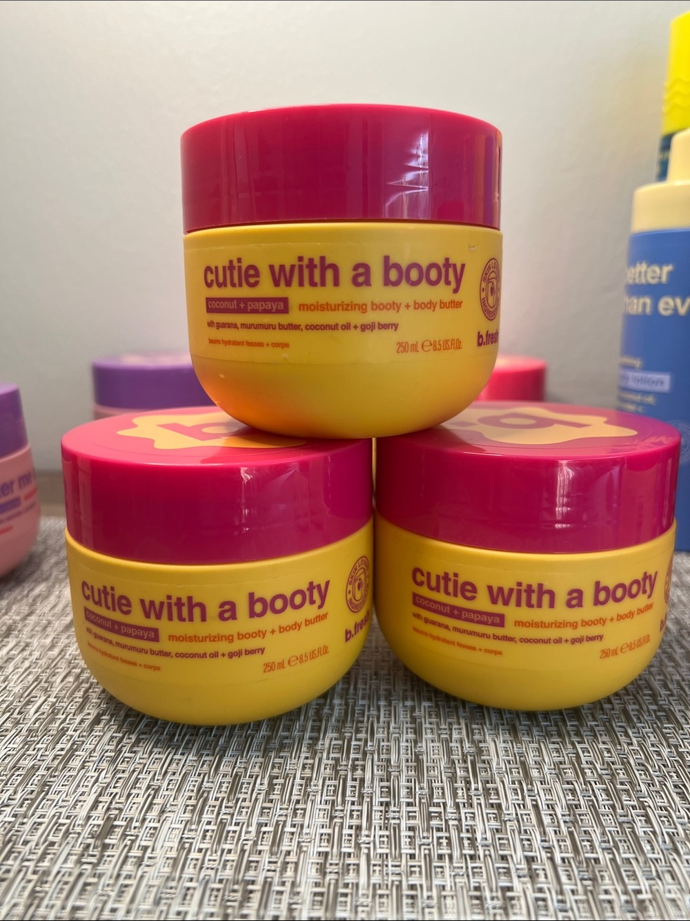 B.fresh Cutie With A Booty Coconut + Papaya booty and body butter set of 3